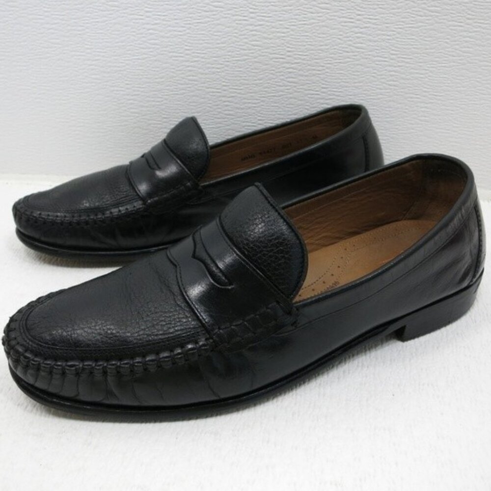 Brass Boot Strap Leather Casual Comfort Dress Penny Moccasins Shoes Men's 11.5 M